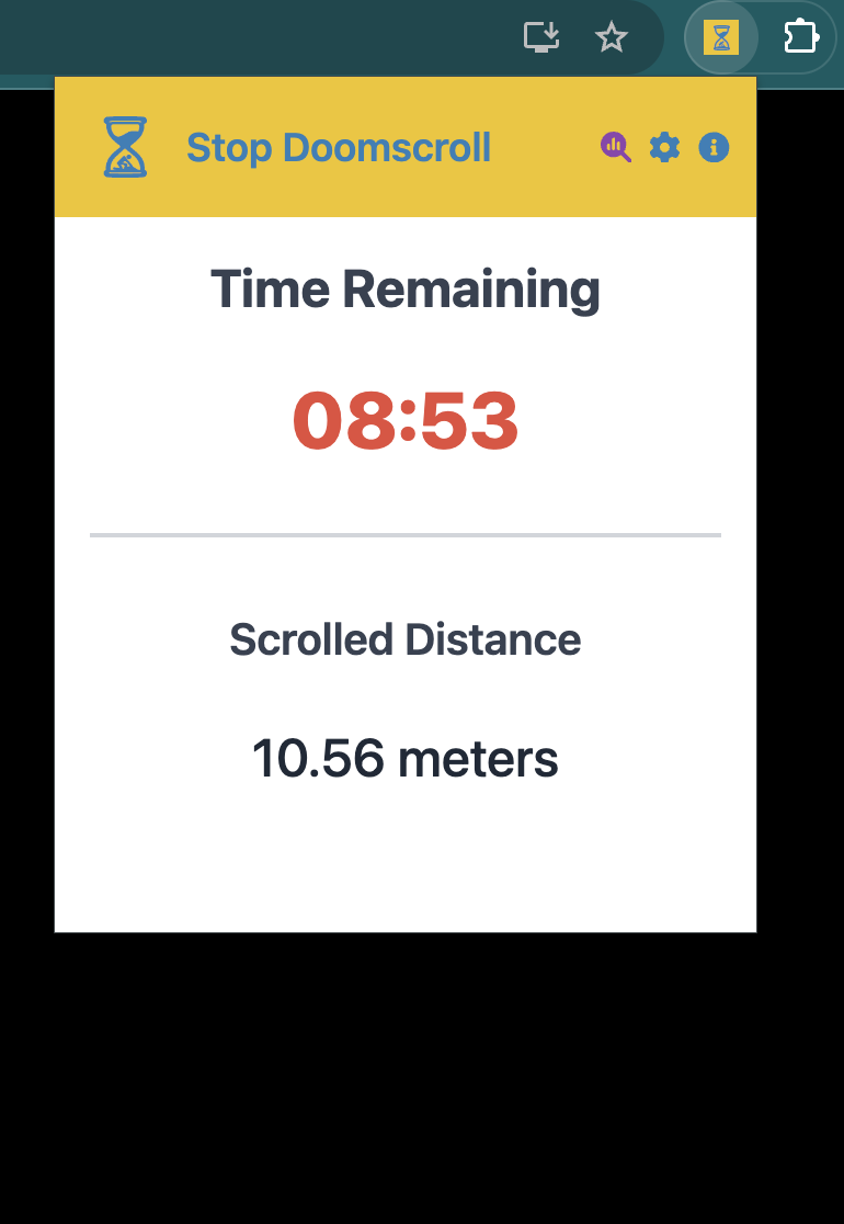 Screenshot of Stop Doomscroll